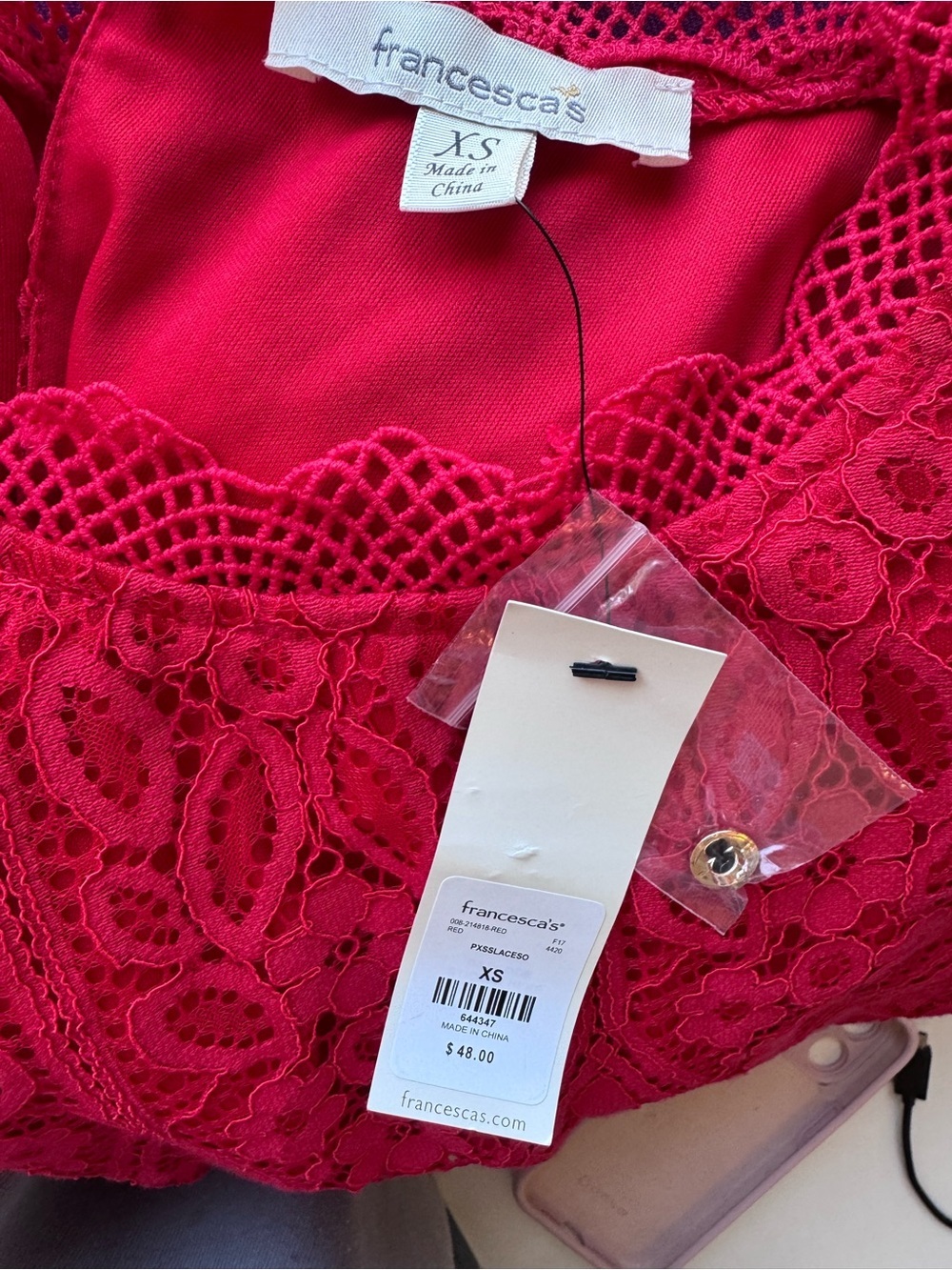Francesca’s Lace Short Sleeve Dress - Picture 6 of 6